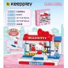 KEEPPLEY K20807 20807 non  NHÀ GA HIỆN ĐẠI HUAYANG bộ đồ chơi xếp lắp ráp ghép mô hình Hello Kitty