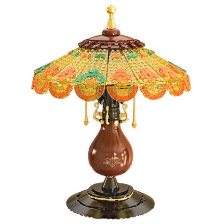 ZHEGAO 00398 non  ĐÈN BÀN CỔ ĐIỂN bộ đồ chơi xếp lắp ráp ghép mô hình Creator TABLE LAMP Sáng Tạo 804 khối