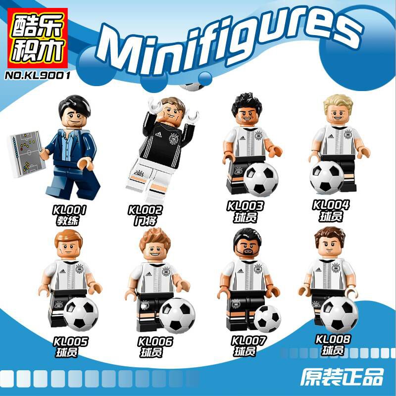 COOL MUSIC KL9001 9001 KL001 KL002 KL003 KL004 KL005 KL006 KL007 KL008 non Lego BÓNG ĐÁ MINIFIGURES 8 LOẠI bộ đồ chơi xếp lắp ráp ghép mô hình Collectable Minifigures Búp Bê Sưu Tầm