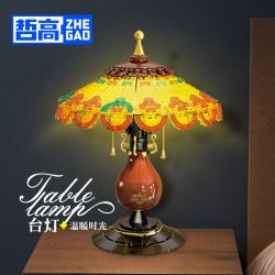 ZHEGAO 00398 non  ĐÈN BÀN CỔ ĐIỂN bộ đồ chơi xếp lắp ráp ghép mô hình Creator TABLE LAMP Sáng Tạo 804 khối