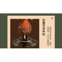 ZHEGAO 00398 non  ĐÈN BÀN CỔ ĐIỂN bộ đồ chơi xếp lắp ráp ghép mô hình Creator TABLE LAMP Sáng Tạo 804 khối