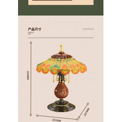 ZHEGAO 00398 non  ĐÈN BÀN CỔ ĐIỂN bộ đồ chơi xếp lắp ráp ghép mô hình Creator TABLE LAMP Sáng Tạo 804 khối