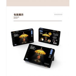 ZHEGAO 00398 non  ĐÈN BÀN CỔ ĐIỂN bộ đồ chơi xếp lắp ráp ghép mô hình Creator TABLE LAMP Sáng Tạo 804 khối