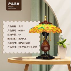 ZHEGAO 00398 non  ĐÈN BÀN CỔ ĐIỂN bộ đồ chơi xếp lắp ráp ghép mô hình Creator TABLE LAMP Sáng Tạo 804 khối