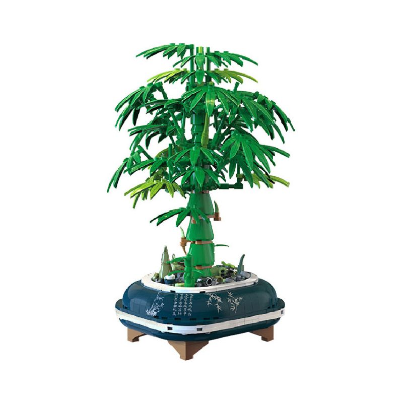 ZHEGAO 00389 non Lego CÂY CẢNH TRE bộ đồ chơi xếp lắp ráp ghép mô hình Flowers BAMBOO BONSAI Hoa 528 khối