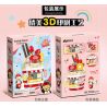 INBRIXX 881202 non  GẤU BÔNG KEM DÂU bộ đồ chơi xếp lắp ráp ghép mô hình TEDDY BEAR ICE CREAM WORLD