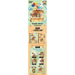 INBRIXX 881201 non  GẤU BÔNG KEM MACRON bộ đồ chơi xếp lắp ráp ghép mô hình TEDDY BEAR ICE CREAM WORLD