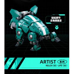 PLEYERID M38-B1112 B1112 1112 M38B1112 38-B1112 non  BULLDOG PHÁP CƠ 2 LOẠI ĐỎ VÀ XANH bộ đồ chơi xếp lắp ráp ghép mô hình