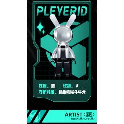 PLEYERID M38-B1112 B1112 1112 M38B1112 38-B1112 non  BULLDOG PHÁP CƠ 2 LOẠI ĐỎ VÀ XANH bộ đồ chơi xếp lắp ráp ghép mô hình