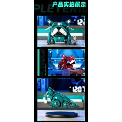 PLEYERID M38-B1112 B1112 1112 M38B1112 38-B1112 non  BULLDOG PHÁP CƠ 2 LOẠI ĐỎ VÀ XANH bộ đồ chơi xếp lắp ráp ghép mô hình