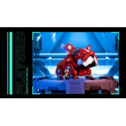 PLEYERID M38-B1112 B1112 1112 M38B1112 38-B1112 non  BULLDOG PHÁP CƠ 2 LOẠI ĐỎ VÀ XANH bộ đồ chơi xếp lắp ráp ghép mô hình