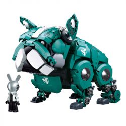 PLEYERID M38-B1112 B1112 1112 M38B1112 38-B1112 non  BULLDOG PHÁP CƠ 2 LOẠI ĐỎ VÀ XANH bộ đồ chơi xếp lắp ráp ghép mô hình