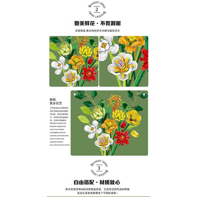 MorkModel 034001 Mork Model 034001 non  SAY ĐẮM bộ đồ chơi xếp lắp ráp ghép mô hình Creator Expert BOUQUE Chuyên Gia Sáng Tạo 827 khối