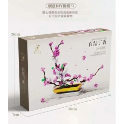QIZHILE 92008 non  MẢNH bộ đồ chơi xếp lắp ráp ghép mô hình Flowers EVERLASTING LILAC Hoa