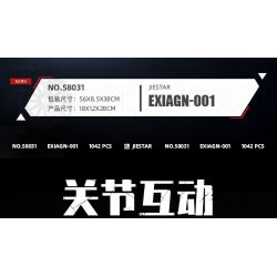 JIESTAR 58031 non  THIÊN THẦN CÓ KHẢ NĂNG bộ đồ chơi xếp lắp ráp ghép mô hình Movie & Game EXIAGN-001 Phim Và Trò Chơi 1042 khối