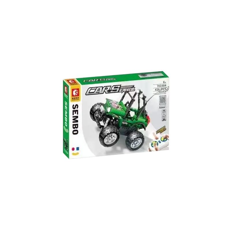 SEMBO 701904 non Lego ĐỒNG CỎ THẦN CHIẾN TRANH Q CÔNG NGHỆ ĐIỀU KHIỂN TỪ XA ĐÓNG THẾ bộ đồ chơi xếp lắp ráp ghép mô hình Technic CARS GRASSLAND ARES Q Kỹ Thuật Công Nghệ Cao Mô Hình Phương Tiện 436 khối