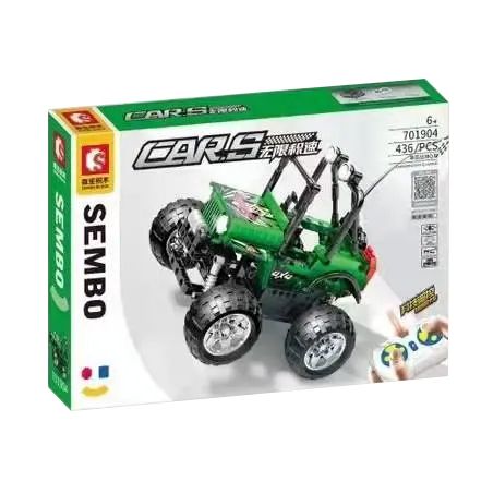 SEMBO 701904 non  ĐỒNG CỎ THẦN CHIẾN TRANH Q CÔNG NGHỆ ĐIỀU KHIỂN TỪ XA ĐÓNG THẾ bộ đồ chơi xếp lắp ráp ghép mô hình  CARS GRASSLAND ARES Q Kỹ Thuật Công Nghệ Cao Mô Hình Phương Tiện 436 khối