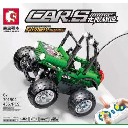 SEMBO 701904 non  ĐỒNG CỎ THẦN CHIẾN TRANH Q CÔNG NGHỆ ĐIỀU KHIỂN TỪ XA ĐÓNG THẾ bộ đồ chơi xếp lắp ráp ghép mô hình  CARS GRASSLAND ARES Q Kỹ Thuật Công Nghệ Cao Mô Hình Phương Tiện 436 khối