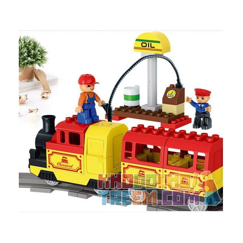 HUIMEI STAR CITY XING DOU CHENG HM313 Xếp hình kiểu    Train 3-in-1 Pack Tàu Hỏa Cổ động Cơ Pin Và Ray 2 Vòng Tròn Lồng Nhau 139 khối có động cơ pin HUIMEI STAR CITY XING DOU CHENG HM313 Xếp hình kiểu    Train 3-in-1 Pack Tàu Hỏa Cổ động Cơ Pin Và Ray 2 Vòng Tròn Lồng Nhau 139 khối có động cơ pin