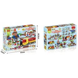 HUIMEI STAR CITY XING DOU CHENG HM313 Xếp hình kiểu    Train 3-in-1 Pack Tàu Hỏa Cổ động Cơ Pin Và Ray 2 Vòng Tròn Lồng Nhau 139 khối có động cơ pin HUIMEI STAR CITY XING DOU CHENG HM313 Xếp hình kiểu    Train 3-in-1 Pack Tàu Hỏa Cổ động Cơ Pin Và Ray 2 Vòng Tròn Lồng Nhau 139 khối có động cơ pin