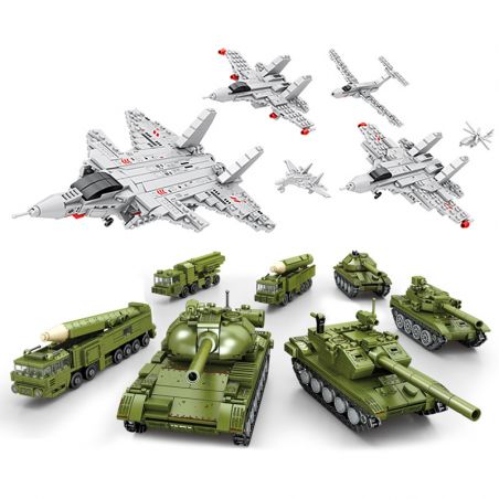 SEMBO 105345 non  86 THAY ĐỔI 59 XE TĂNG MÁY BAY CHIẾN ĐẤU VÔ HÌNH bộ đồ chơi xếp lắp ráp ghép mô hình Iron Blood Heavy Equipment Đặc Nhiệm Máu Và Sắt 1260 khối