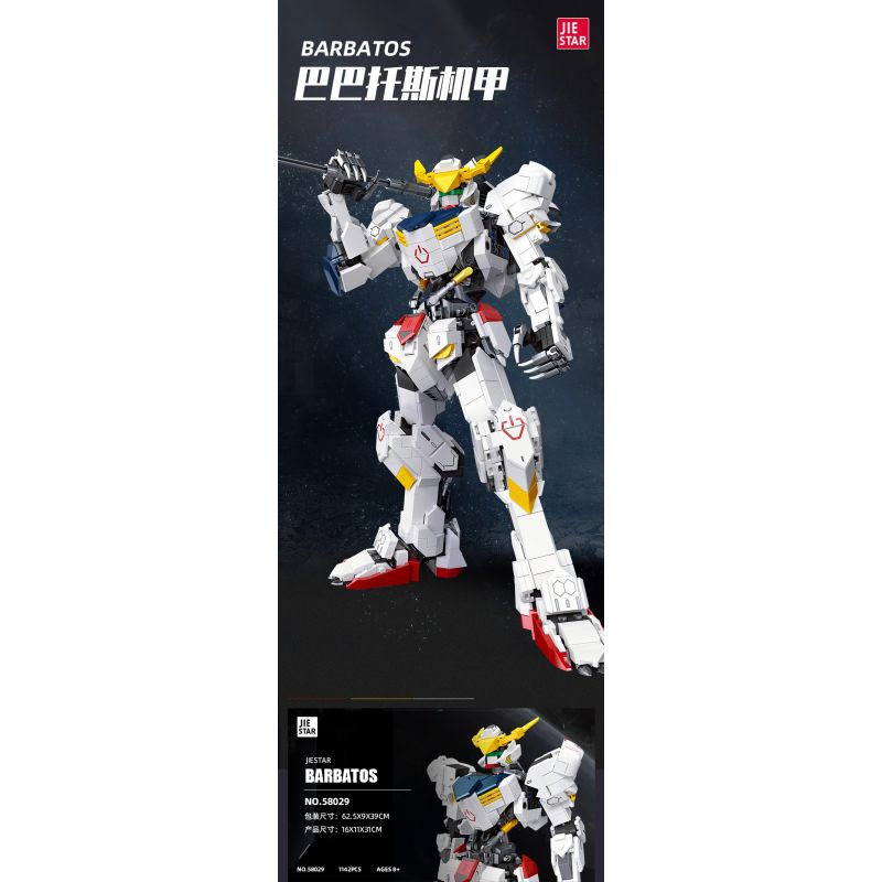 JIESTAR 58029 non  MECHA BARBATOS bộ đồ chơi xếp lắp ráp ghép mô hình Movie & Game Phim Và Trò Chơi 1142 khối