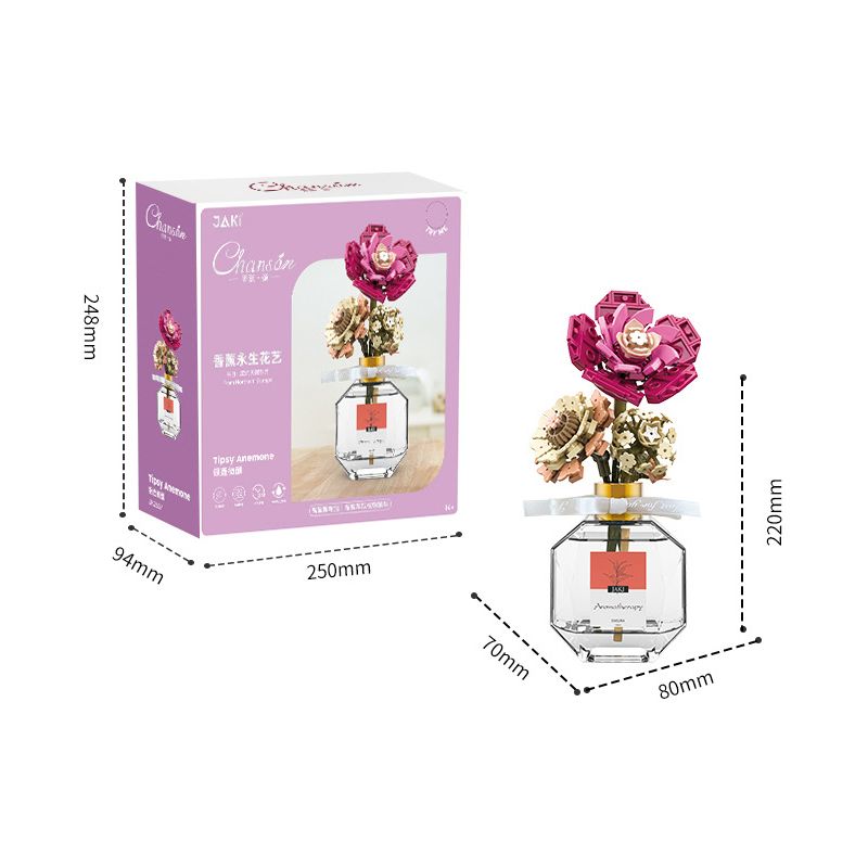 JAKI JK2507 2507 non  NGHỆ THUẬT HƯƠNG HOA VĨNH CỬU HẢI QUỲ HƠI SAY bộ đồ chơi xếp lắp ráp ghép mô hình Flowers