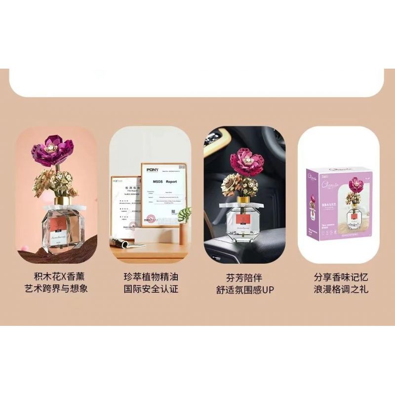 JAKI JK2507 2507 non  NGHỆ THUẬT HƯƠNG HOA VĨNH CỬU HẢI QUỲ HƠI SAY bộ đồ chơi xếp lắp ráp ghép mô hình Flowers