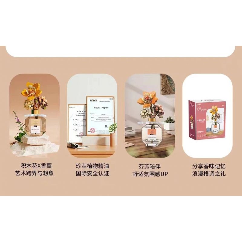 JAKI JK2505 2505 non  CẮM HOA BẢO QUẢN BẰNG HƯƠNG THƠM ẤN TƯỢNG IRIS bộ đồ chơi xếp lắp ráp ghép mô hình Flowers
