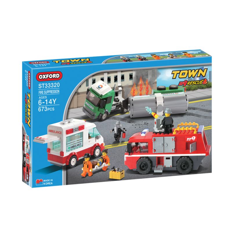 OXFORD ST33320 33320 non Lego DẬP LỬA bộ đồ chơi xếp lắp ráp ghép mô hình TOWN 119 RESCUE FIRE SUPPRESSION 673 khối