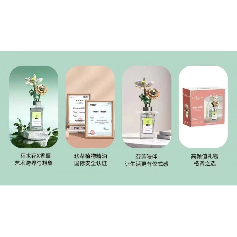 JAKI JK2502 2502 non  NGHỆ THUẬT CẮM HOA BẢO QUẢN BẰNG HƯƠNG LIỆU CÂU CHUYỆN VỀ NIỀM ĐAM MÊ bộ đồ chơi xếp lắp ráp ghép mô hình Flowers
