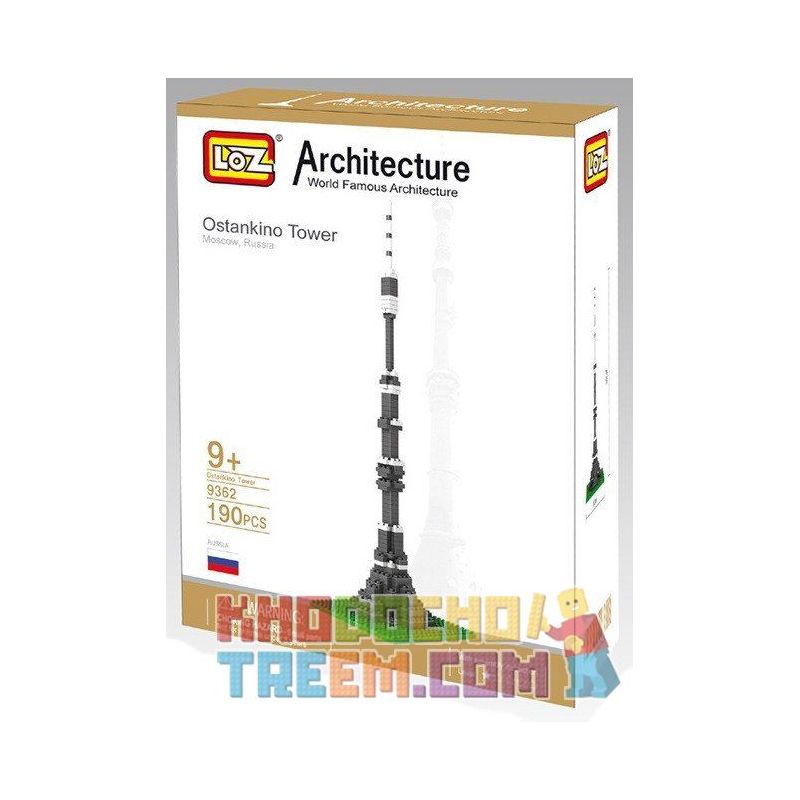 LOZ 9362 Xếp hình kiểu Nanoblock ARCHITECTURE Ostankino Tower Tháp Ostankino 190 khối