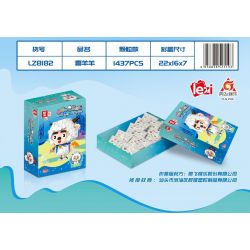 ZHEGAO LZ8182 8182 non  CỪU HẠNH PHÚC bộ đồ chơi xếp lắp ráp ghép mô hình PLEASANT GOAT AND BIG WOLF 1437 khối