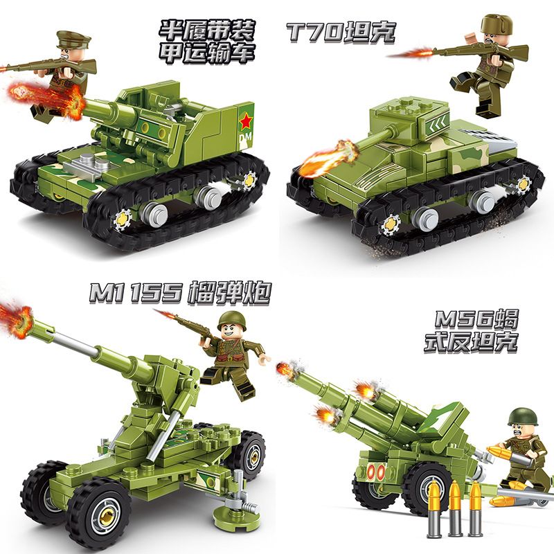 KUYU MOXING KY7028 7028 non  TẤN CÔNG THIẾT BỊ HẠNG NẶNG TRÊN CHIẾN TRƯỜNG BỆ PHÓNG TÊN LỬA KATYUSHA 4 TỔ HỢP bộ đồ chơi xếp lắp ráp ghép mô hình Military Army Quân Sự Bộ Đội 527 khối
