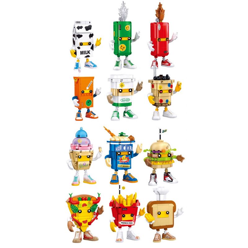 PLEYERID M38-B1123 B1123 1123 M38B1123 38-B1123 non Lego FOODIE LEAGUE 12 LOẠI bộ đồ chơi xếp lắp ráp ghép mô hình