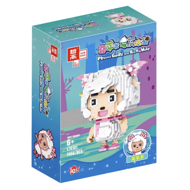 ZHEGAO LZ8181 8181 non  CỪU ĐẸP bộ đồ chơi xếp lắp ráp ghép mô hình PLEASANT GOAT AND BIG WOLF 1466 khối