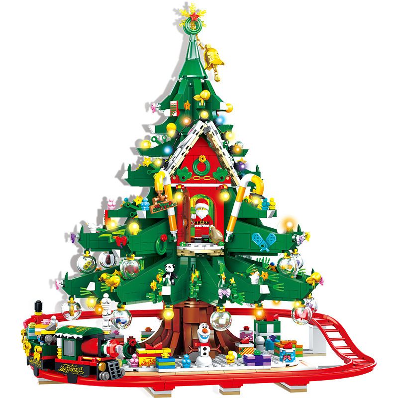 SX 88013 non Lego NGÔI NHÀ CÂY THÔNG NOEL bộ đồ chơi xếp lắp ráp ghép mô hình Christmas Giáng Sinh 2100 khối