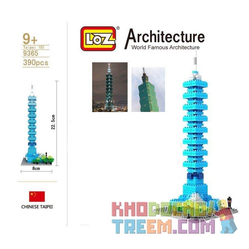 LOZ 9365 Xếp hình kiểu Nanoblock ARCHITECTURE Taipei 101 World Financial Center Trung Tâm Tài Chính Thế Giới Đài Bắc 101 390 khối