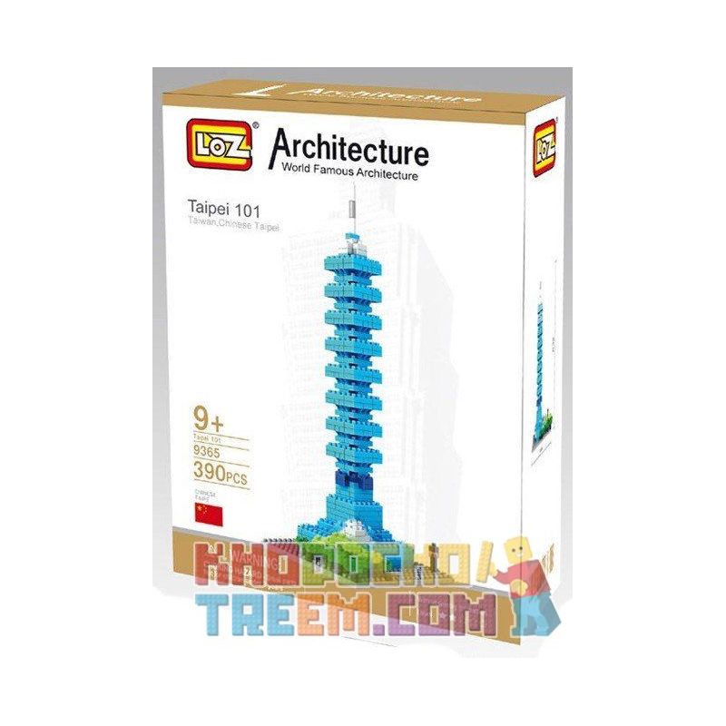 LOZ 9365 Xếp hình kiểu Nanoblock ARCHITECTURE Taipei 101 World Financial Center Trung Tâm Tài Chính Thế Giới Đài Bắc 101 390 khối