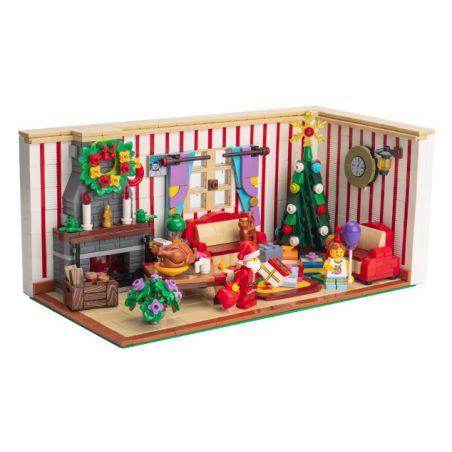 ZHEGAO QL1013 1013 non  VUI VẺ XÂY DỰNG NGÔI NHÀ GIÁNG SINH bộ đồ chơi xếp lắp ráp ghép mô hình Christmas MERRY CHRISTMAS 1208 khối