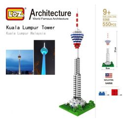 LOZ 9368 Xếp hình kiểu Nanoblock ARCHITECTURE Kuala Lumpur Tower Tháp Kuala Lumpur 550 khối