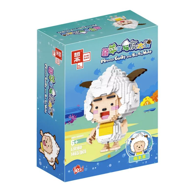 ZHEGAO LZ8180 8180 non  CỪU LƯỜI BIẾNG bộ đồ chơi xếp lắp ráp ghép mô hình PLEASANT GOAT AND BIG WOLF 1463 khối