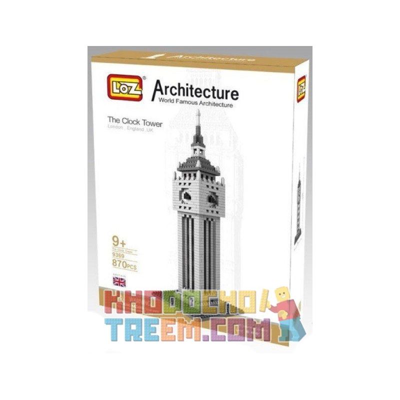 LOZ 9369 Xếp hình kiểu Nanoblock ARCHITECTURE Big Ben đồng Hồ Lớn 870 khối