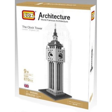 LOZ 9369 Xếp hình kiểu Nanoblock ARCHITECTURE Big Ben đồng Hồ Lớn 870 khối