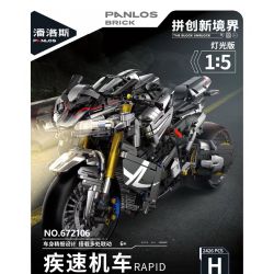 PanlosBrick 672106 Panlos Brick 672106 non  ĐẦU MÁY XE LỬA TỐC ĐỘ tỷ lệ 1:5 bộ đồ chơi xếp lắp ráp ghép mô hình  RAPID Kỹ Thuật Công Nghệ Cao Mô Hình Phương Tiện 2426 khối