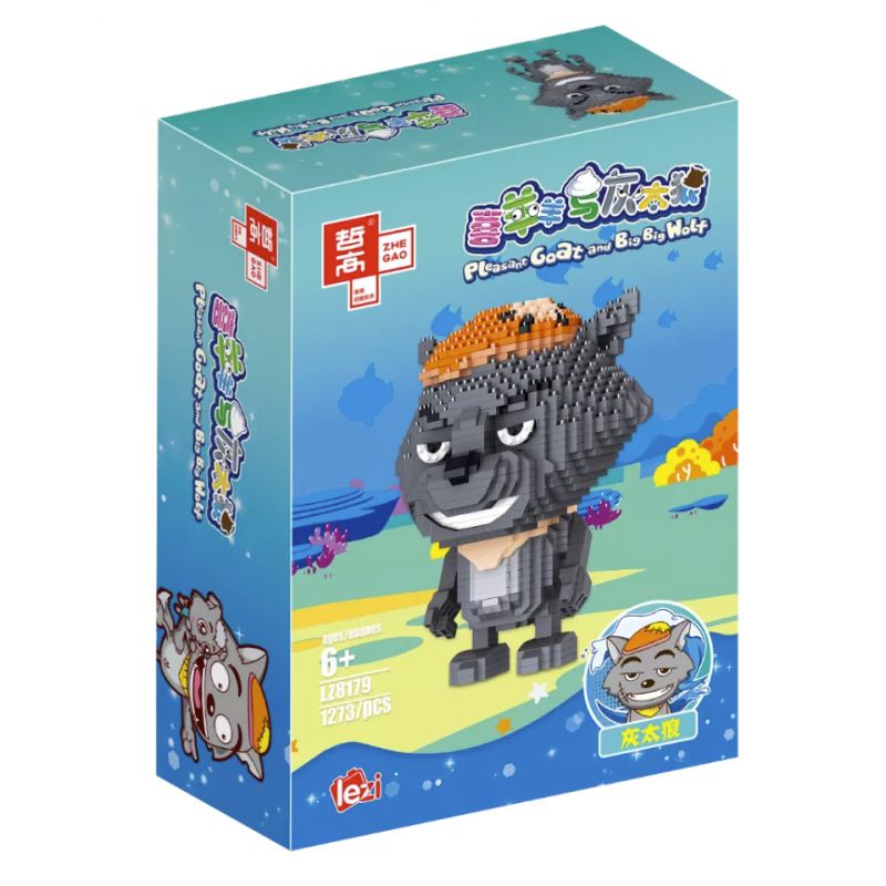 ZHEGAO LZ8179 8179 non  CON CHÓ SÓI TO bộ đồ chơi xếp lắp ráp ghép mô hình PLEASANT GOAT AND BIG WOLF 1273 khối