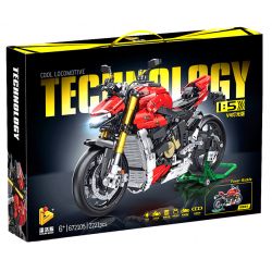 PanlosBrick 672105 Panlos Brick 672105 non  XE MÁY DUCATI V4 tỷ lệ 1:5 bộ đồ chơi xếp lắp ráp ghép mô hình  SUPERLEGGERA V4 Kỹ Thuật Công Nghệ Cao Mô Hình Phương Tiện 2221 khối