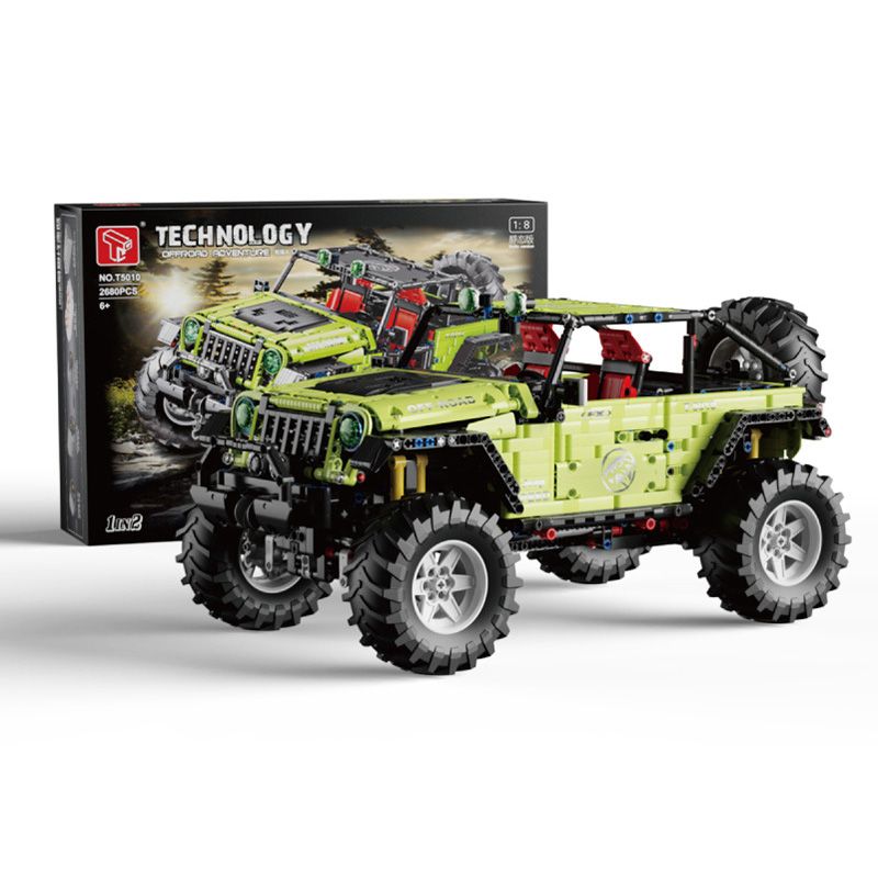 REBRICKABLE MOC-44443 44443 MOC44443 TA GAOLE T5010 5010 T5010A 5010A T5010B 5010B non  XE JEEP bộ đồ chơi xếp lắp ráp ghép mô hình 1:8 JEEP WRANGLER TRAILCAT Tỷ Lệ 1:8 2680 khối