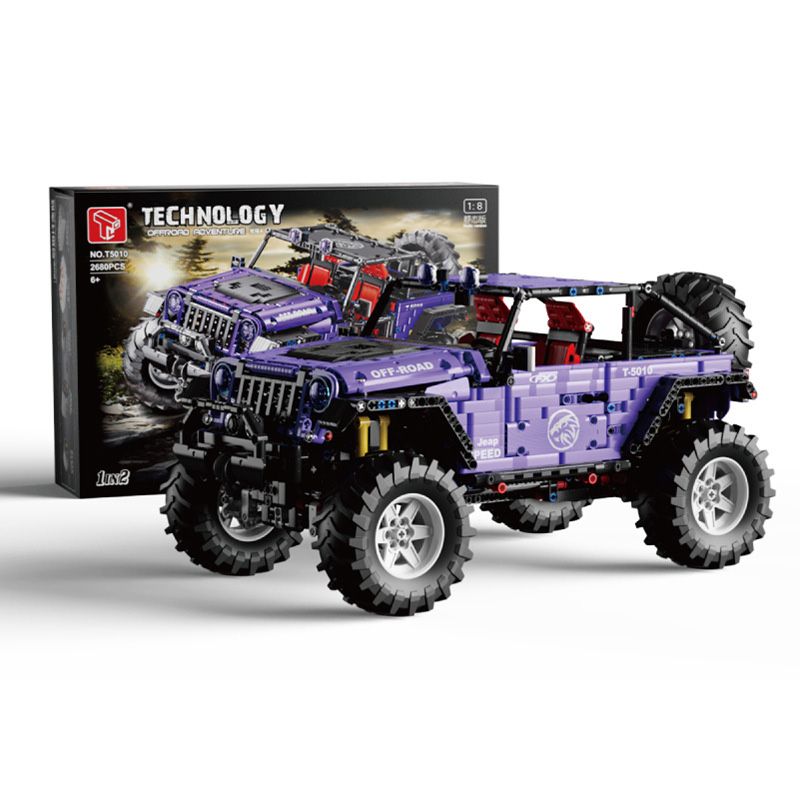 REBRICKABLE MOC-44443 44443 MOC44443 TA GAOLE T5010 5010 T5010A 5010A T5010B 5010B non  XE JEEP bộ đồ chơi xếp lắp ráp ghép mô hình 1:8 JEEP WRANGLER TRAILCAT Tỷ Lệ 1:8 2680 khối