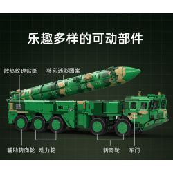 CADA DOUBLEE C56031 56031 non  TÊN LỬA ĐẠN ĐẠO CHỐNG HẠM DONGFENG-21D bộ đồ chơi xếp lắp ráp ghép mô hình Military Army Quân Sự Bộ Đội 6351 khối